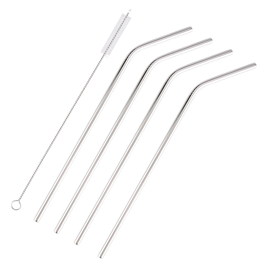 Stainless Steel Straws w/ Cleaning Brush, Universal Fit 16-50oz